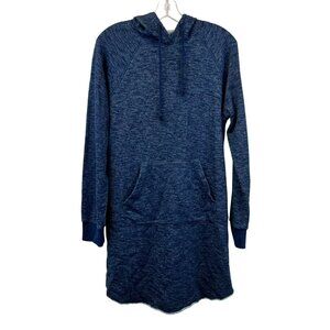 Universal Thread Womens Sweatshirt Dress Hooded Blue/White Size Small New